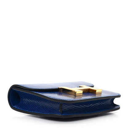 Hermes Lizard Constance Slim Wallet Bleu Saphir 5 of 8