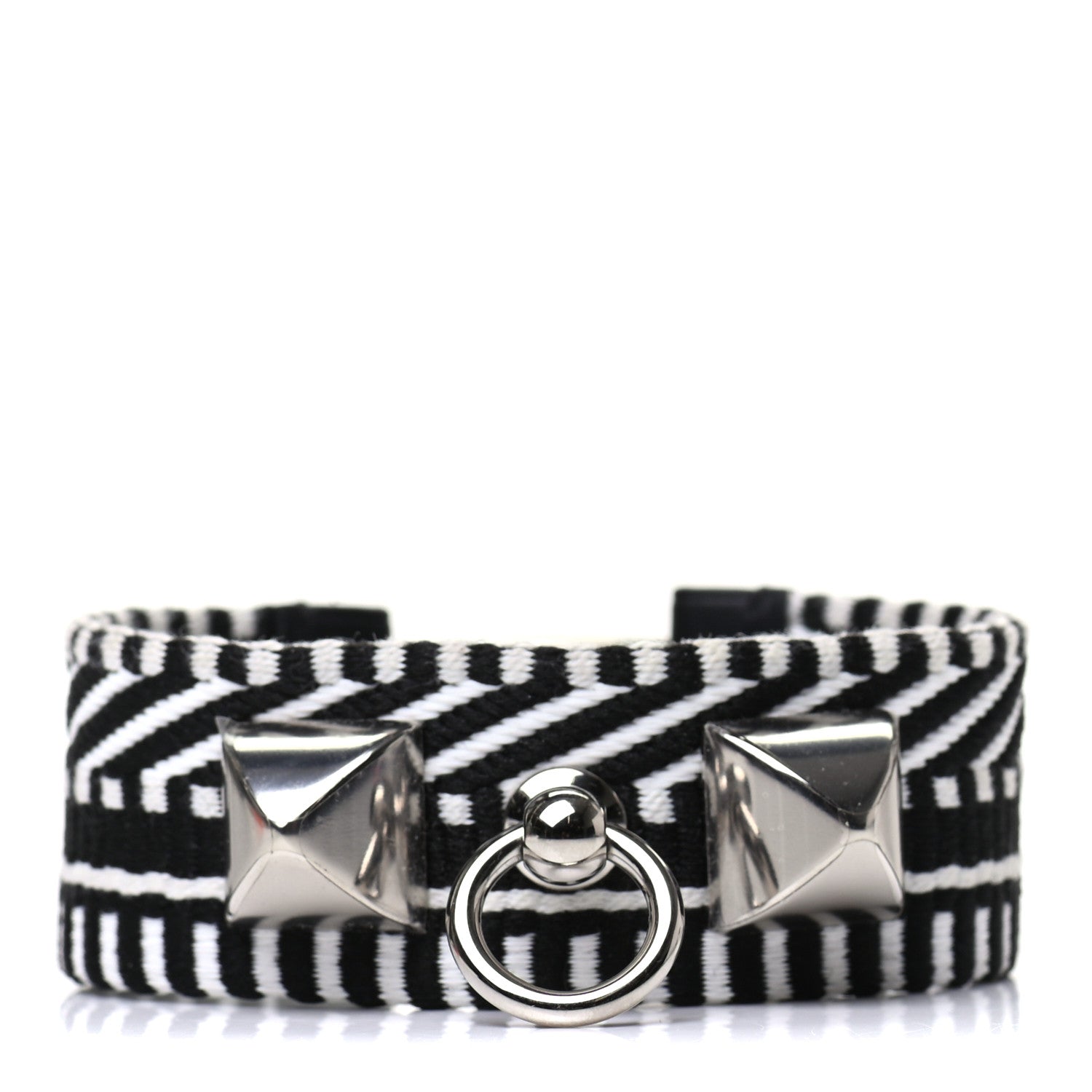 Hermes Toile Sombrero Rivale Cavale Bracelet T3 Black 1 of 5