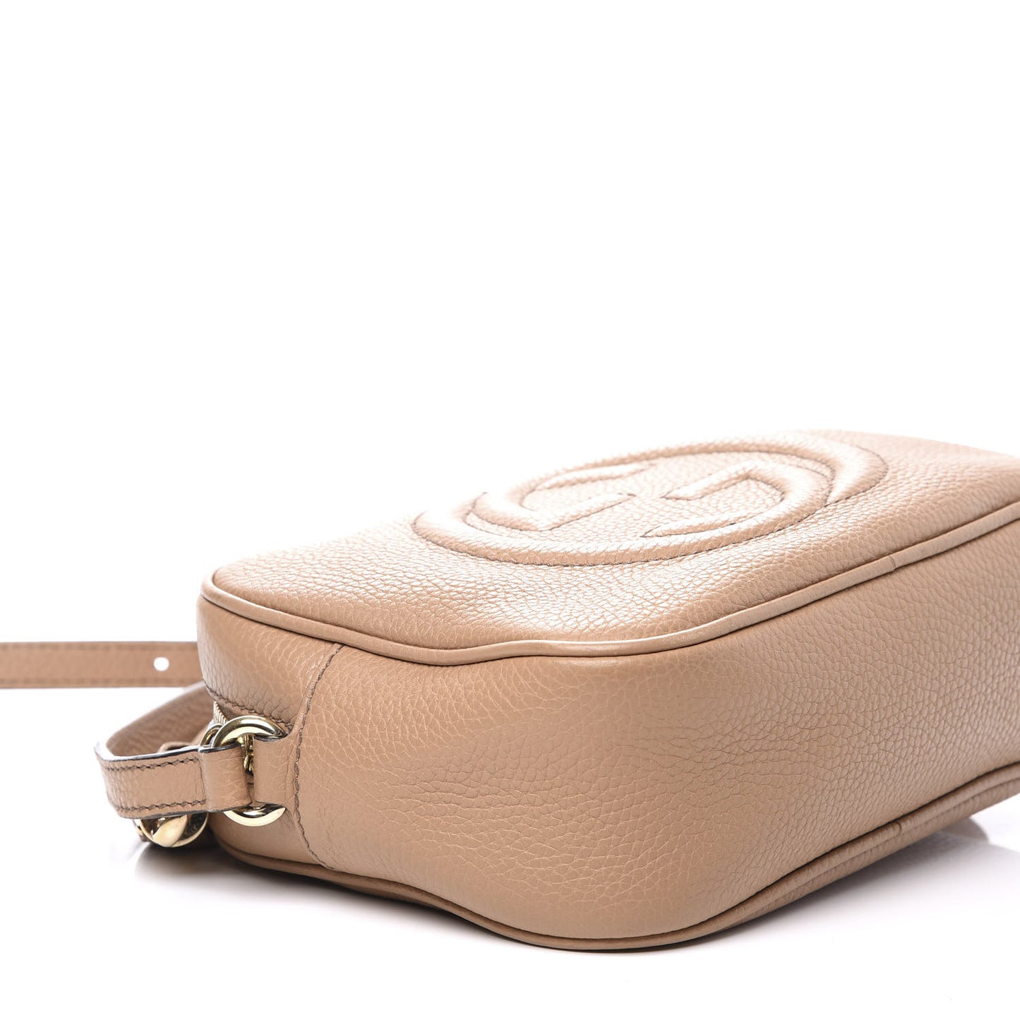 Pebbled Calfskin Small Soho Disco Bag Camelia