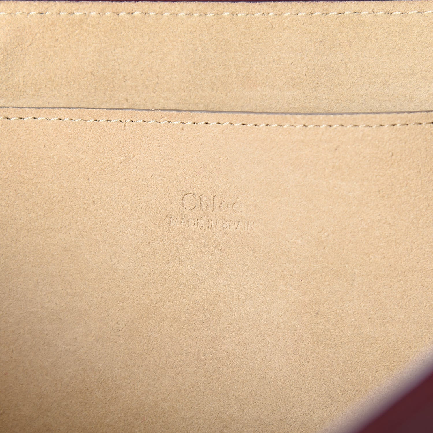 Chloe Suede Calfskin Faye Clutch Plum Purple 6 of 9
