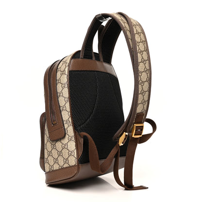 Gucci GG Supreme Monogram Calfskin Web Small Ophidia Day Backpack Beige Ebony New Acero 3 of 12
