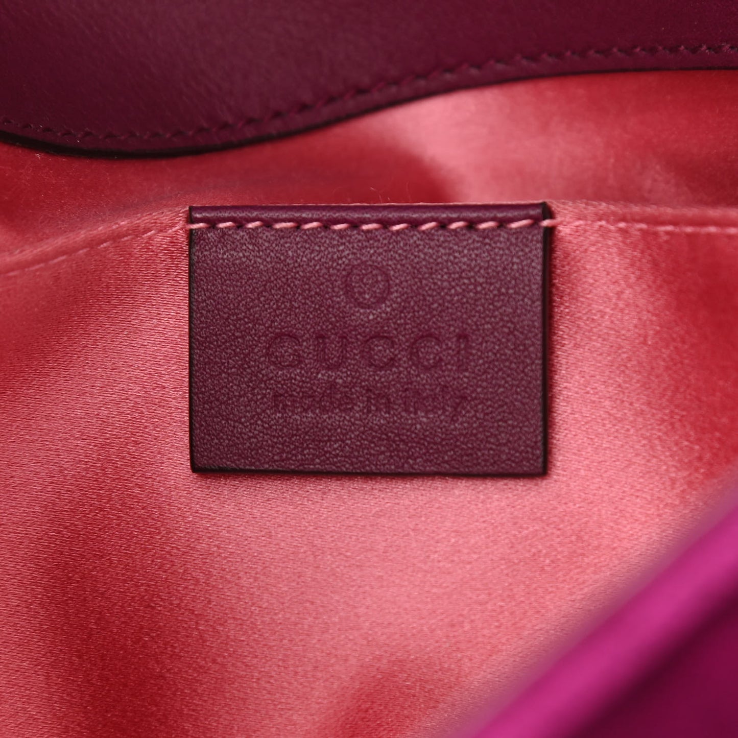 Velvet Matelasse Mini GG Marmont Shoulder Bag Fuchsia Violet Cyclamen