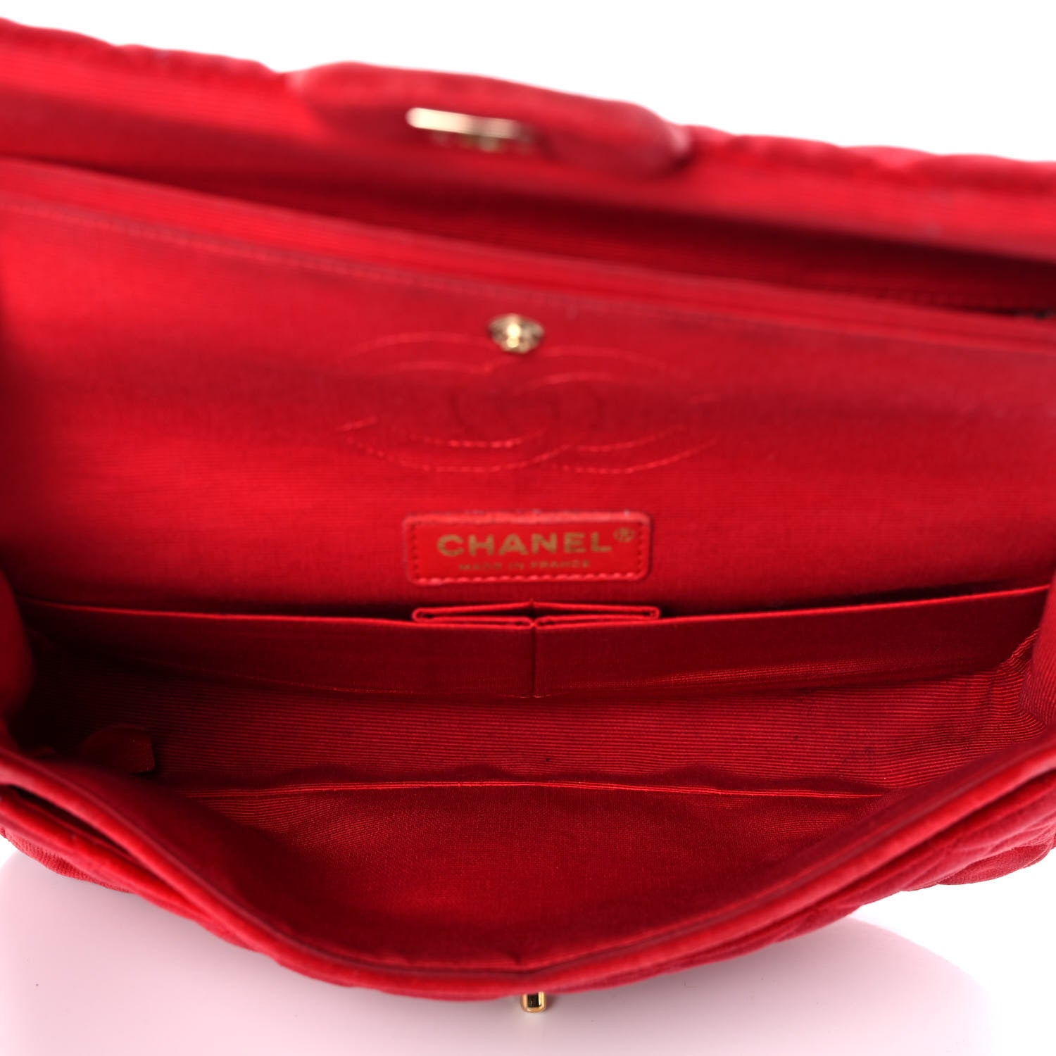 Chanel Velvet Quilted Medium Double Flap Red 5 of 19