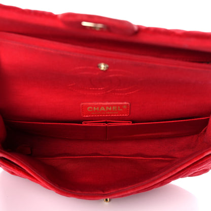 Chanel Velvet Quilted Medium Double Flap Red 5 of 19