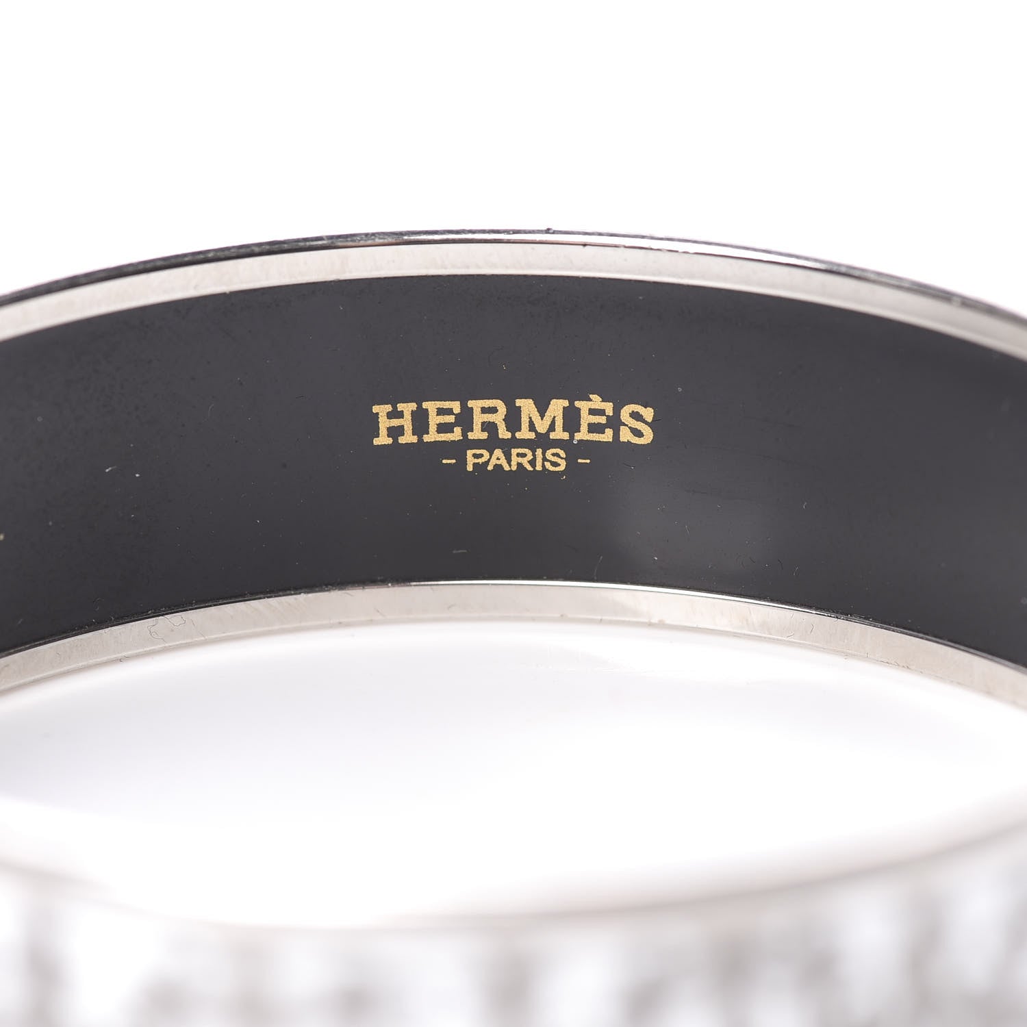 Hermes Enamel Printed Wide Balcons du Guadalquivir Bracelet 65 Silver 4 of 6