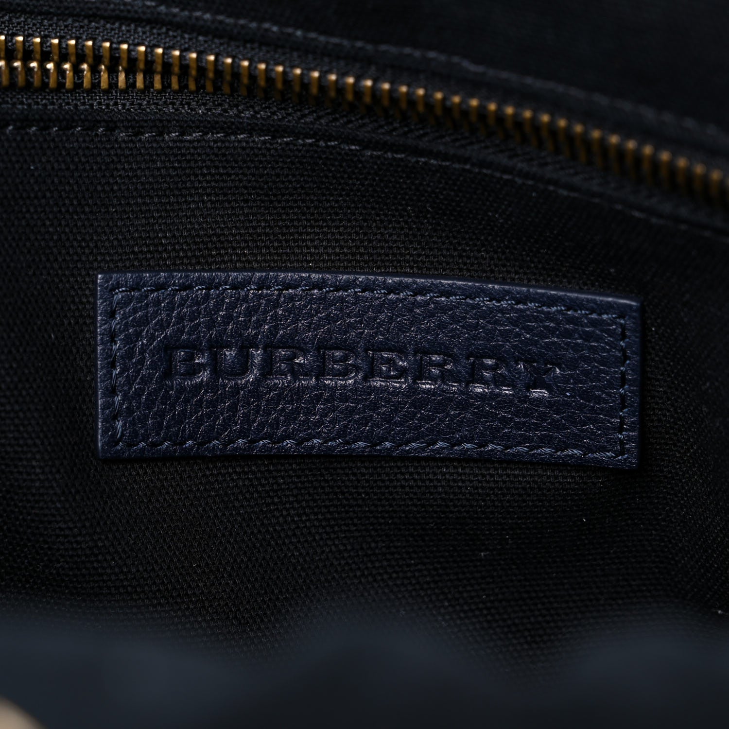 Burberry Grain Calfskin Canvas Mega Check Drifton Backpack Blue 5 of 19
