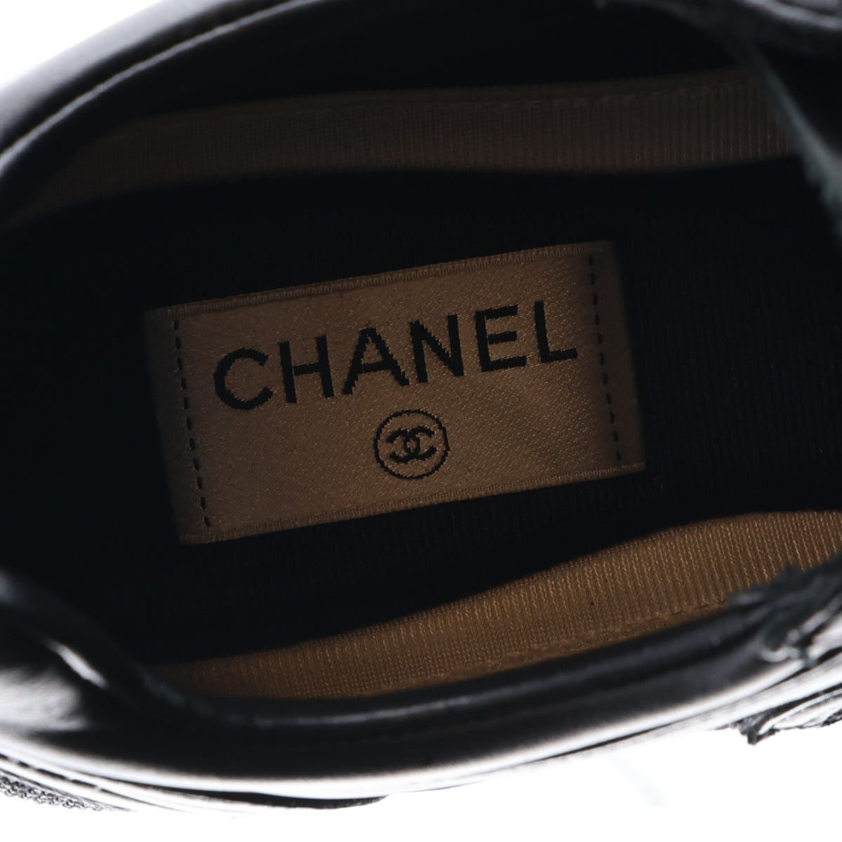 Chanel Mesh Calfskin CC Sneakers  39.5 Black Silver 10 of 10