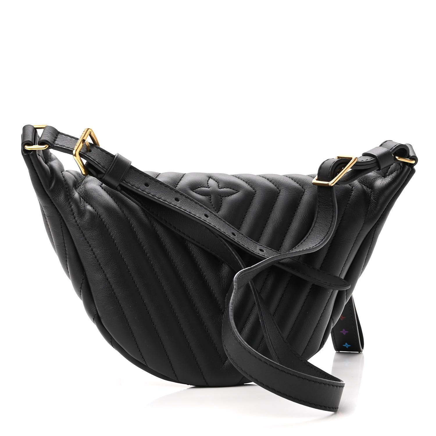 Louis Vuitton Calfskin Quilted New Wave Bumbag Black 4 of 9