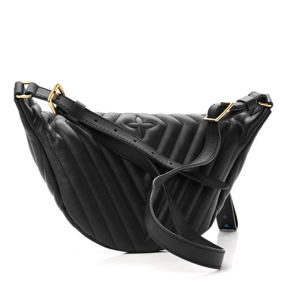 Louis Vuitton Calfskin Quilted New Wave Bumbag Black 4 of 9