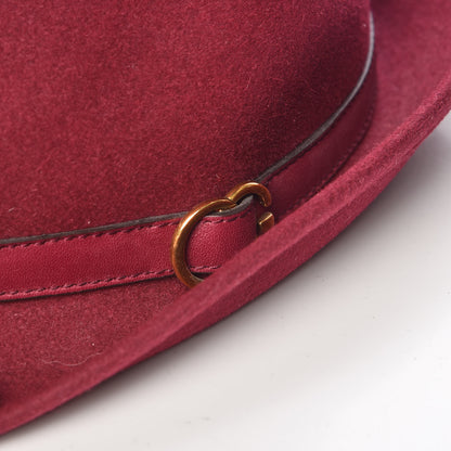 Gucci Felt Horsebit Fedora Hat S Burgundy 9 of 9