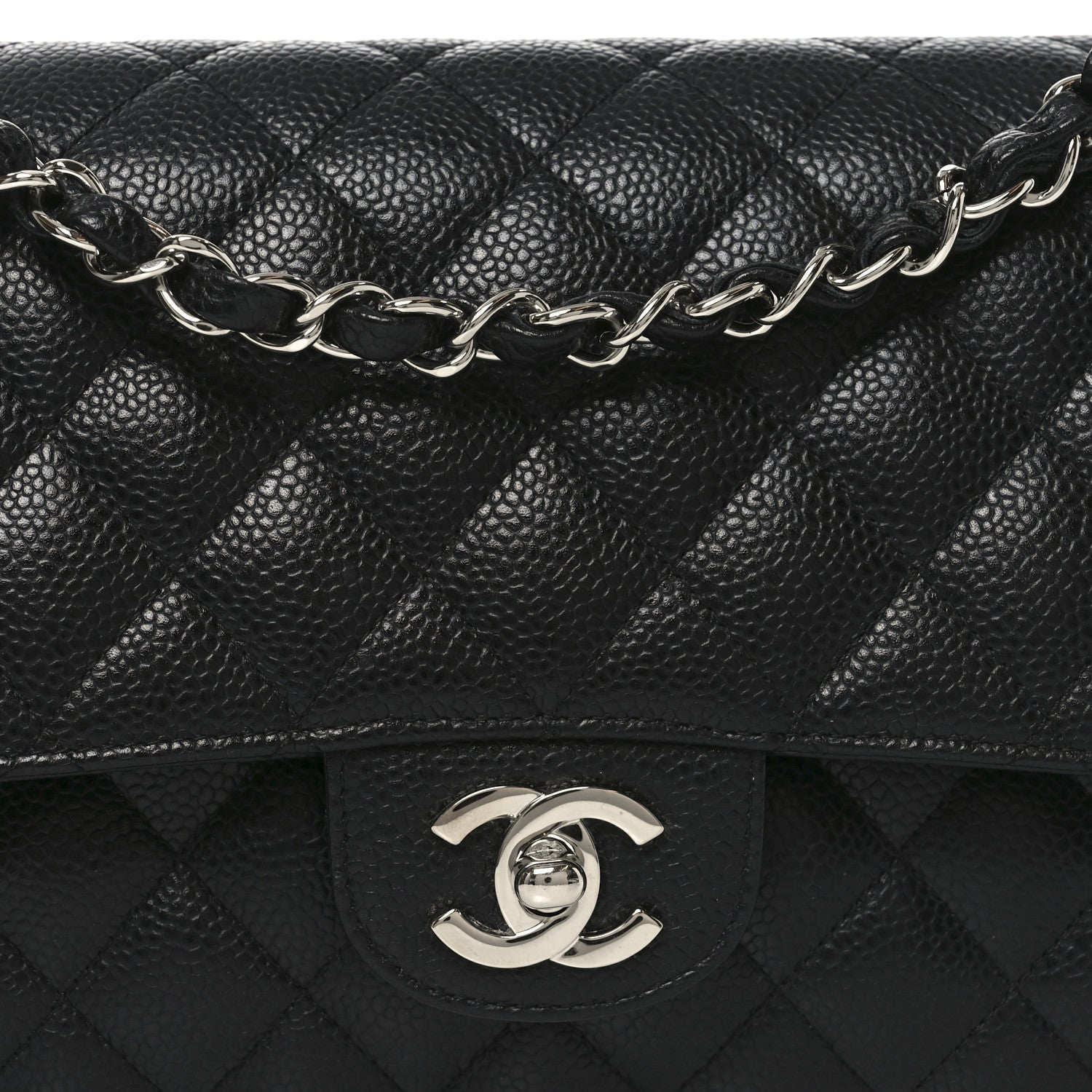 Chanel Caviar Quilted Medium Double Flap Black 8 of 10