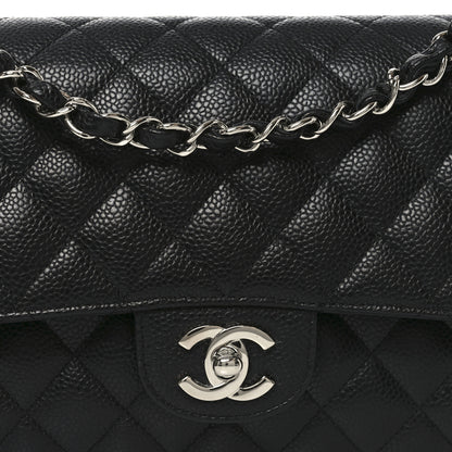 Chanel Caviar Quilted Medium Double Flap Black 8 of 10