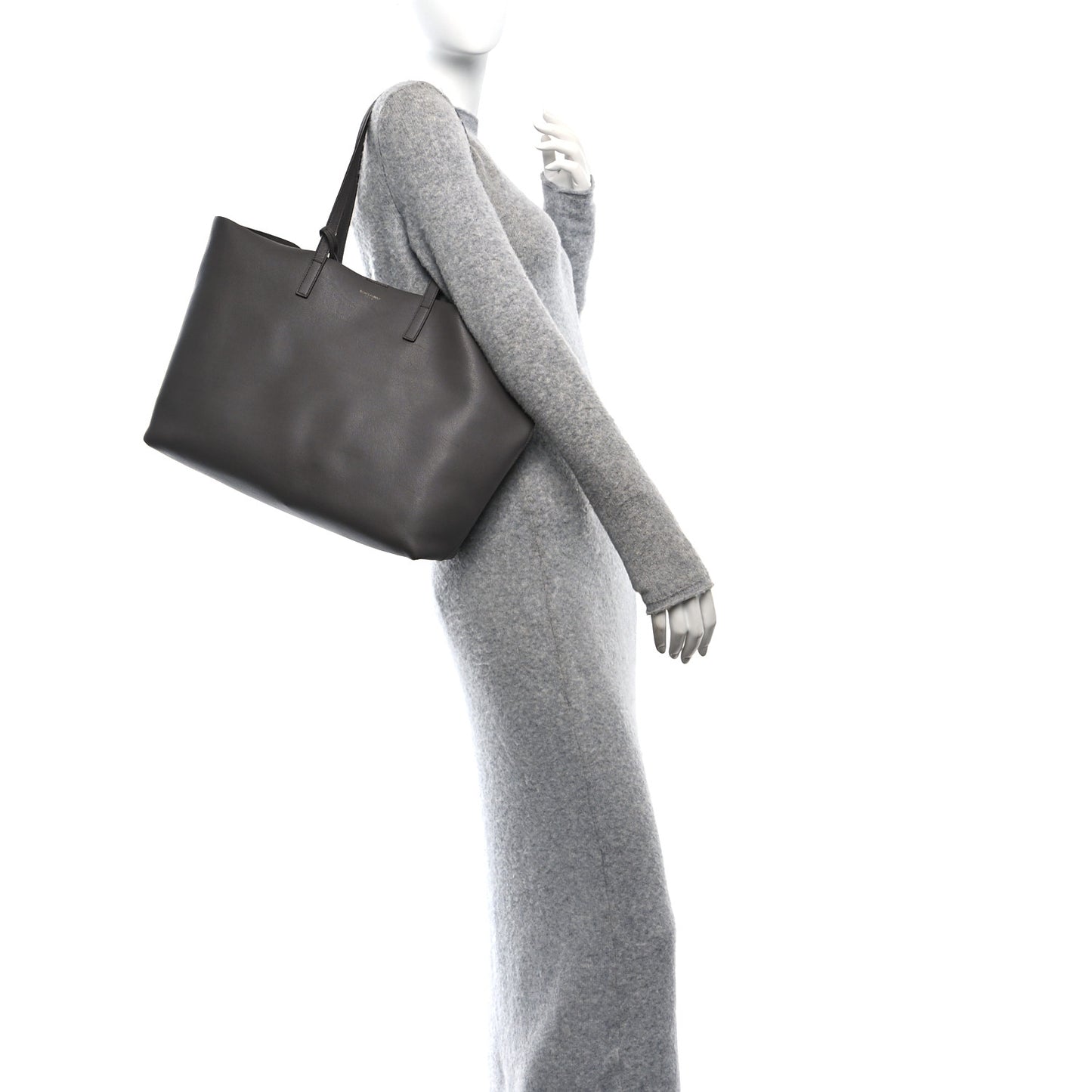 Calfskin Large Shopping Tote Fog