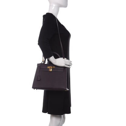 Hermes Epsom Kelly Sellier 28 Raisin 2 of 11