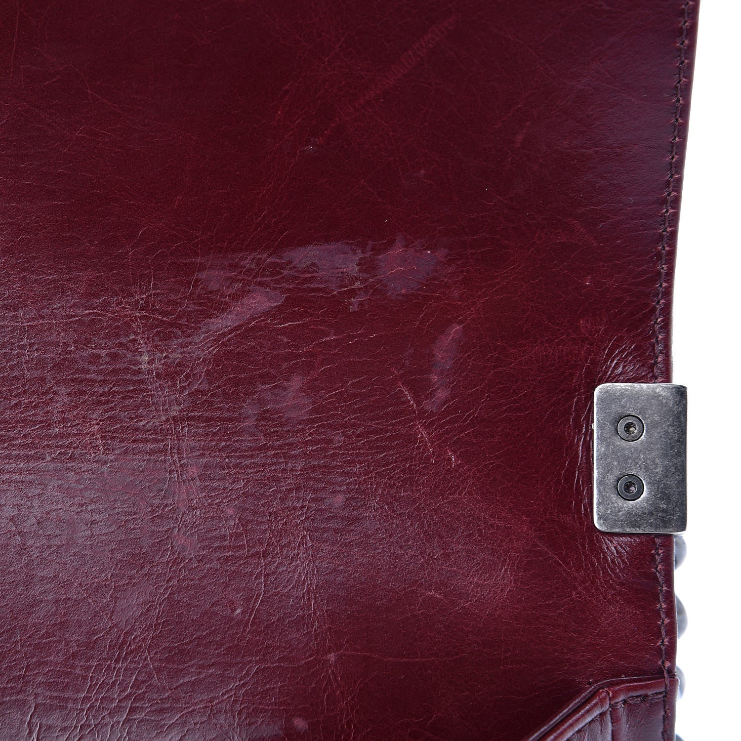 Chanel Glazed Calfskin Quilted Small Boy Chained Flap Burgundy 5 of 18