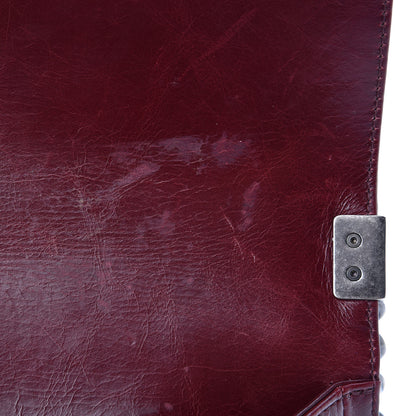 Chanel Glazed Calfskin Quilted Small Boy Chained Flap Burgundy 5 of 18