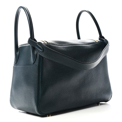 Hermes Taurillon Clemence Lindy 30 Vert Cypress 3 of 11