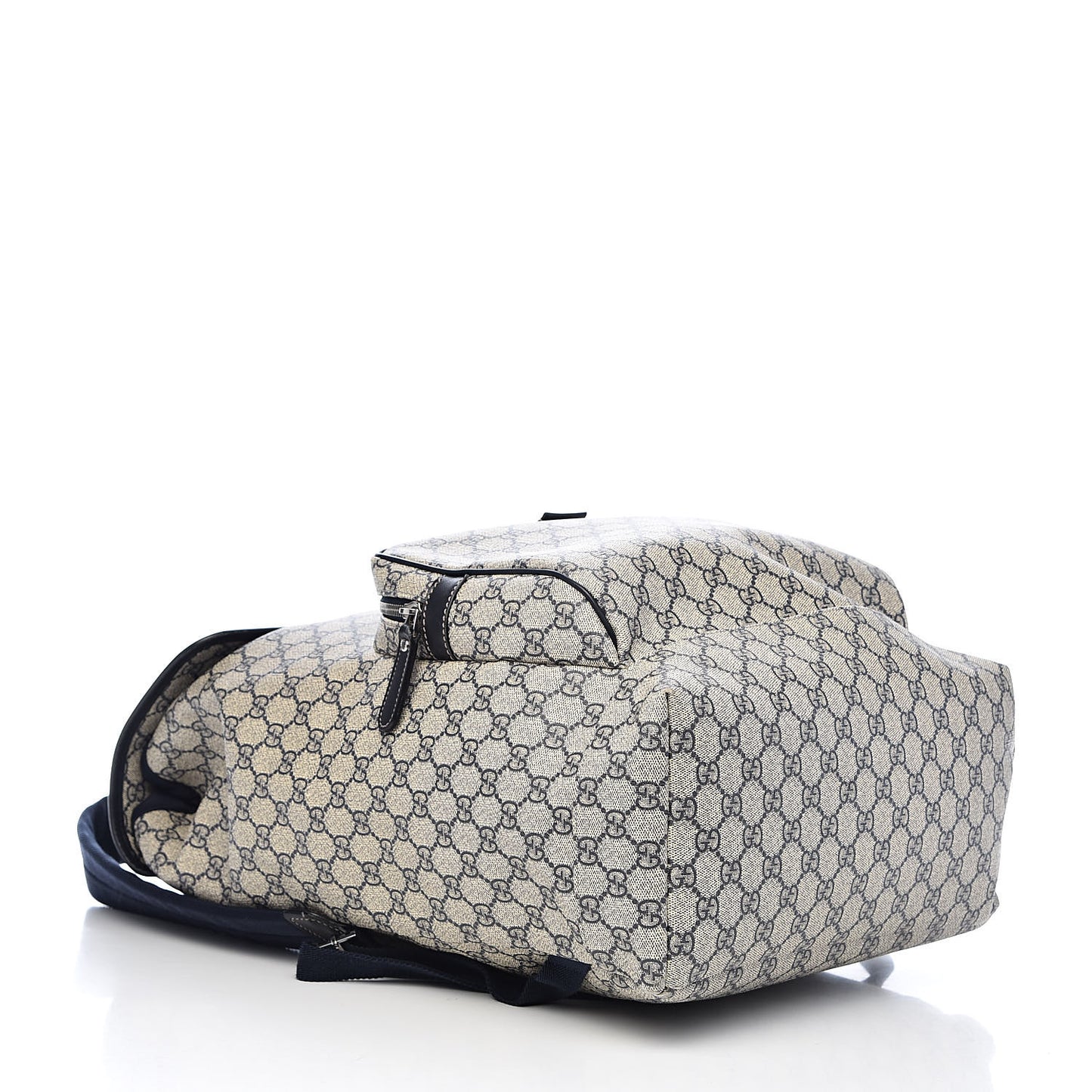 GG Supreme Monogram Medium Single Buckle Backpack Navy