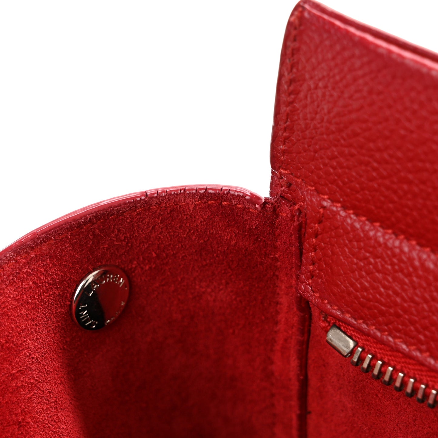 Grained Calfskin Small Cabas Rive Gauche Red