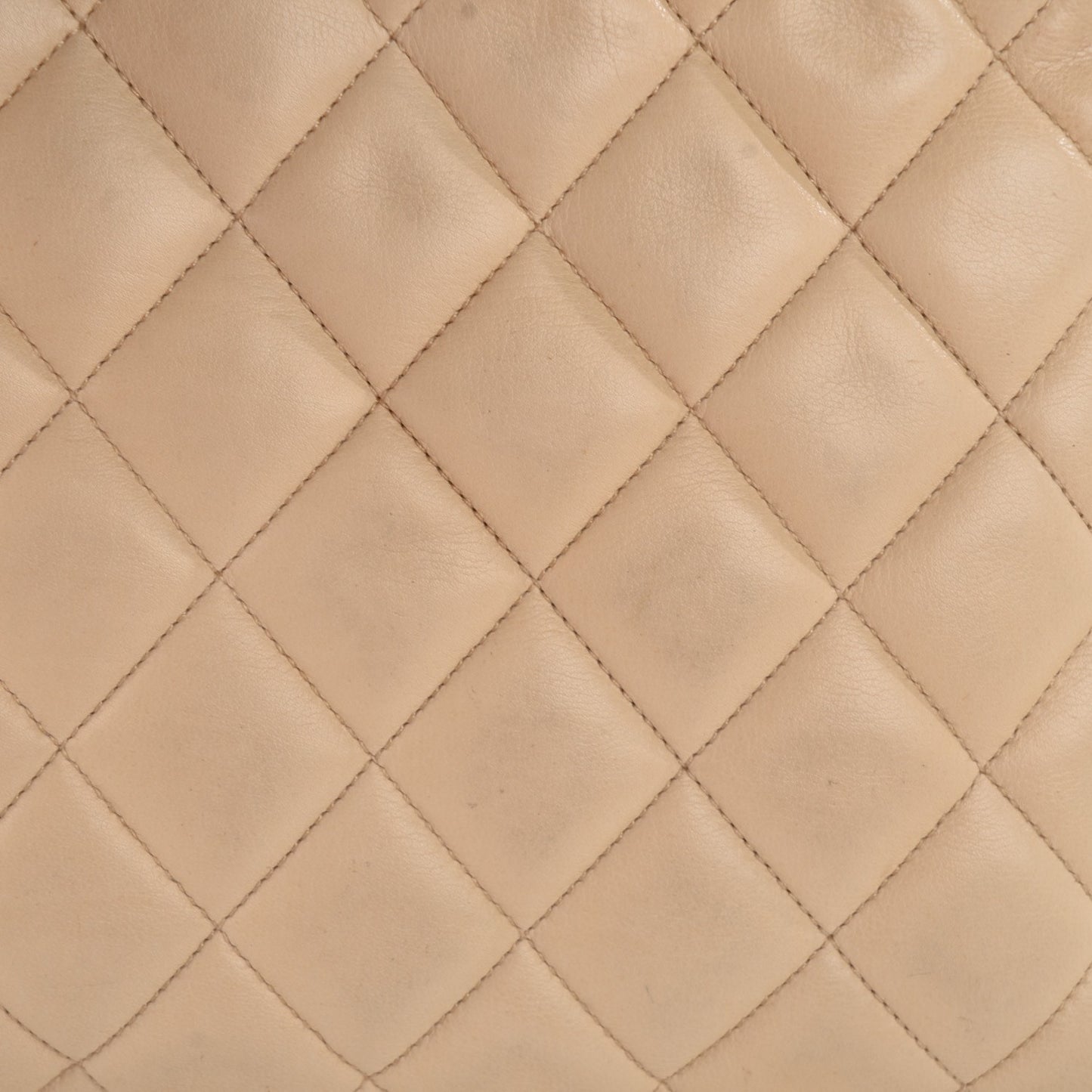 Lambskin Quilted Tote Beige