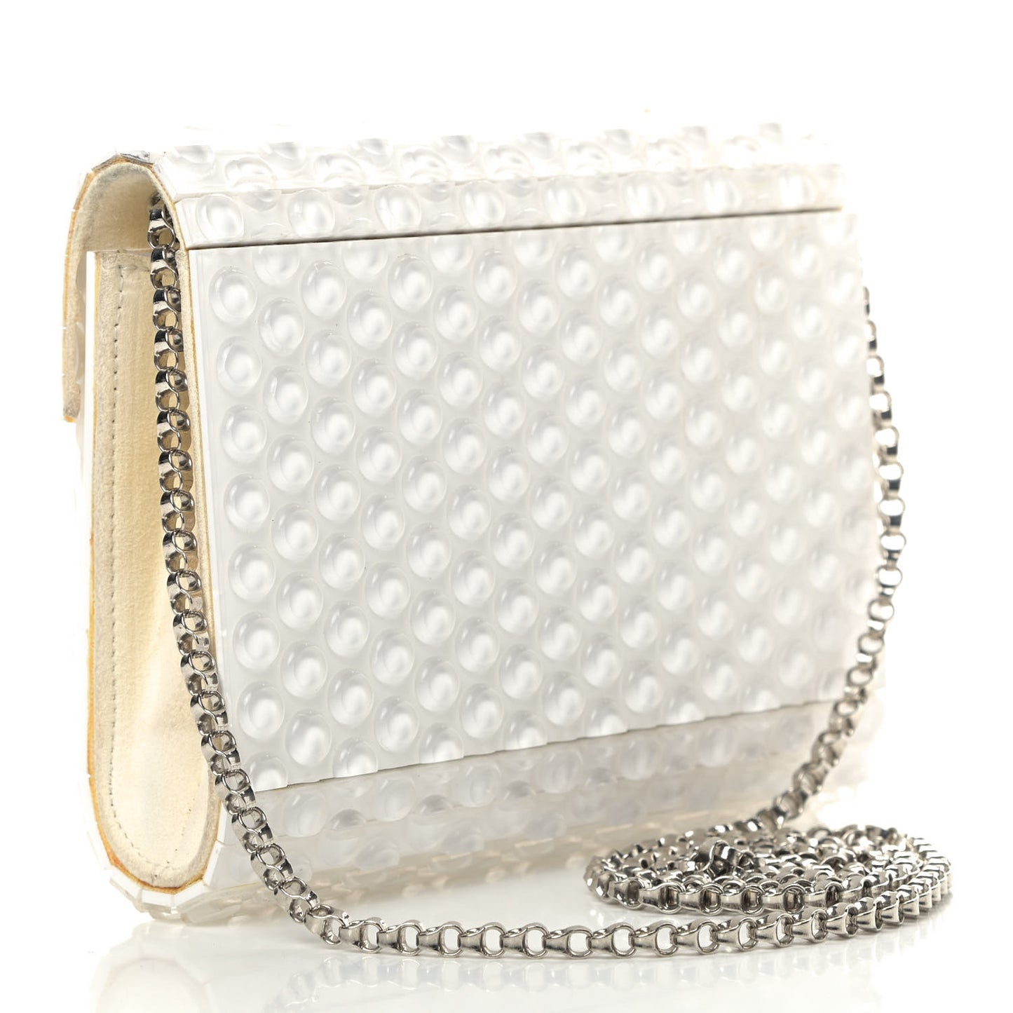 Acrylic Bubblewrap Candy Clutch White
