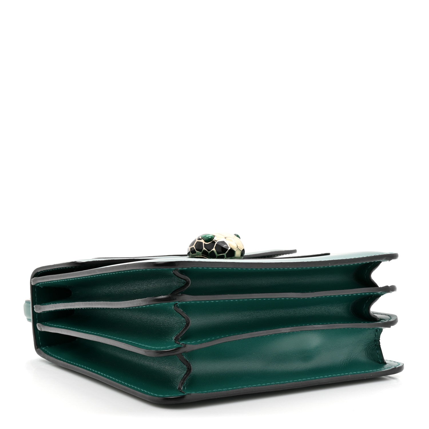 Bulgari Calfskin Serpenti Forever Top Handle Emerald Green 4 of 11