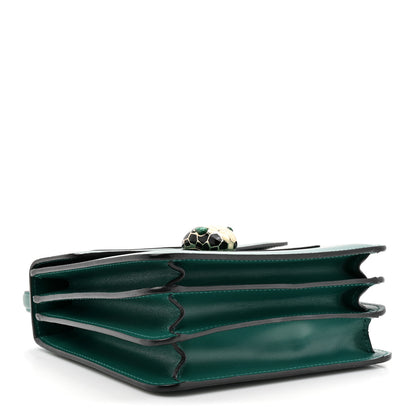 Bulgari Calfskin Serpenti Forever Top Handle Emerald Green 4 of 11