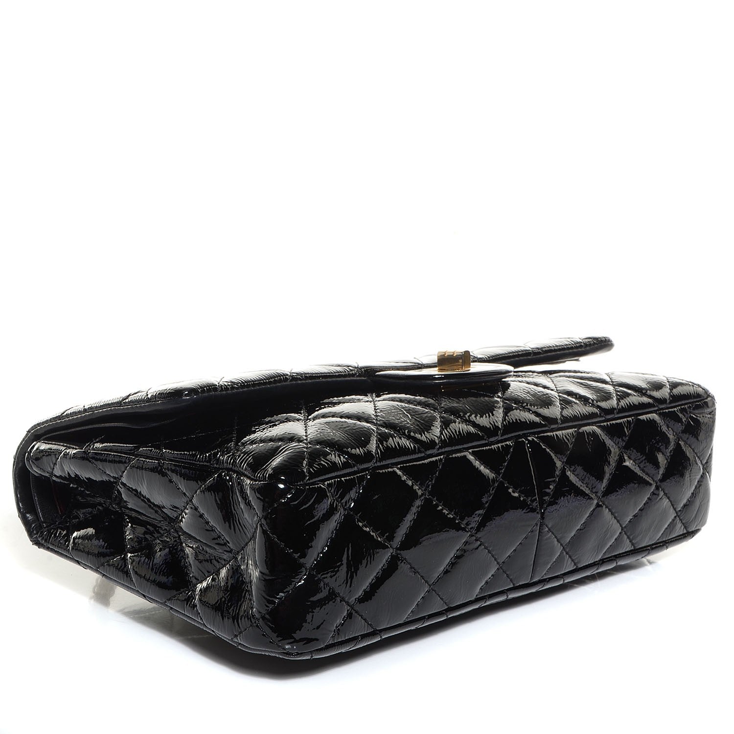 Chanel Distressed Patent 2.55 Reissue 227 Black 4 of 9
