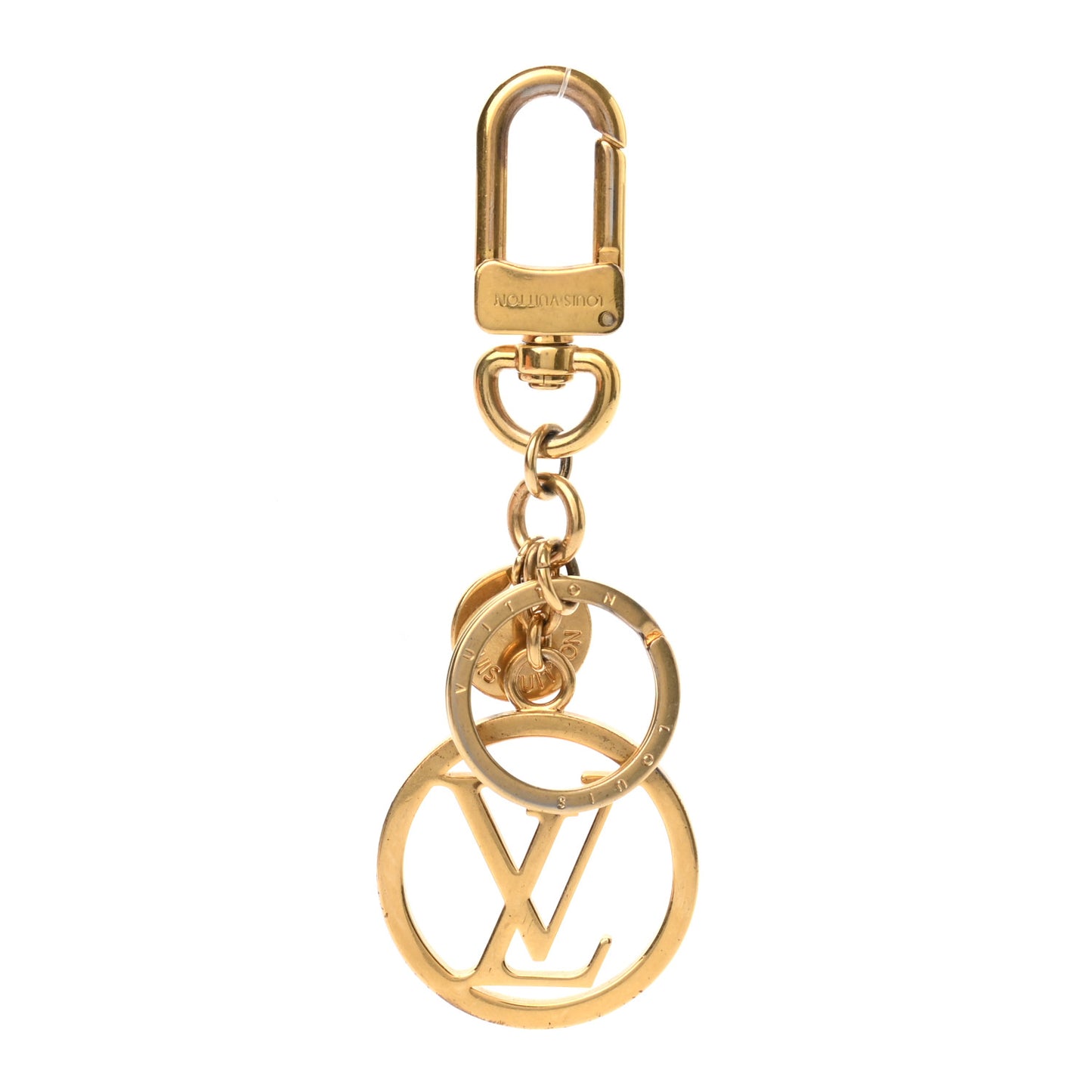 LV Circle Bag Charm Key Holder Gold
