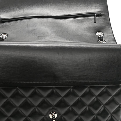 Chanel Lambskin Quilted Maxi Double Flap Black 12 of 14