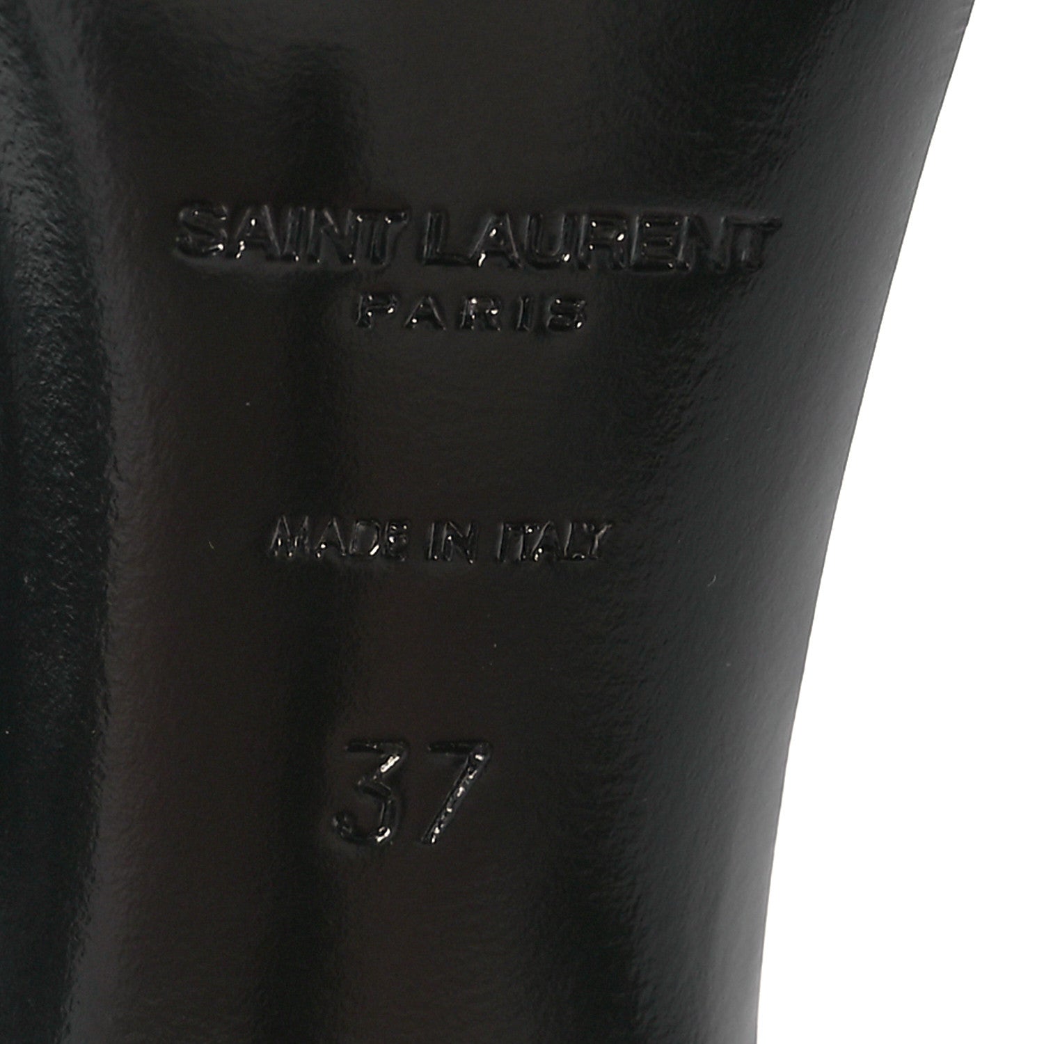 Saint Laurent Patent Calfskin Opyum 85 Sandals 37 Black 7 of 10