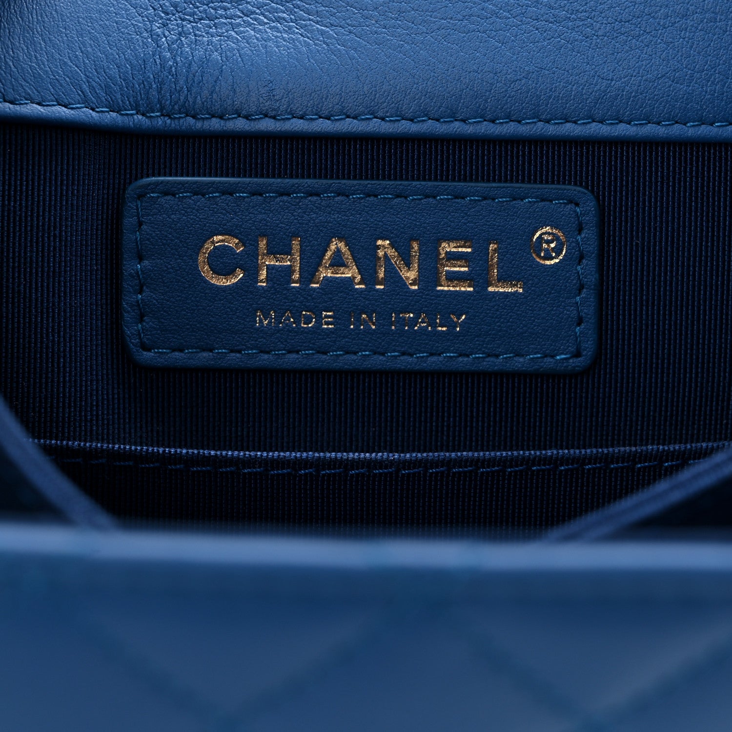 Chanel Calfskin Quilted North South Boy Flap Blue 7 of 10