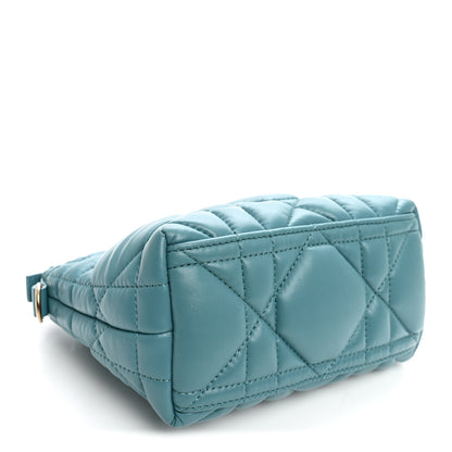 Christian Dior Calfskin Macrocannage Small Diortravel Nomad Pouch Horizon Blue 4 of 8