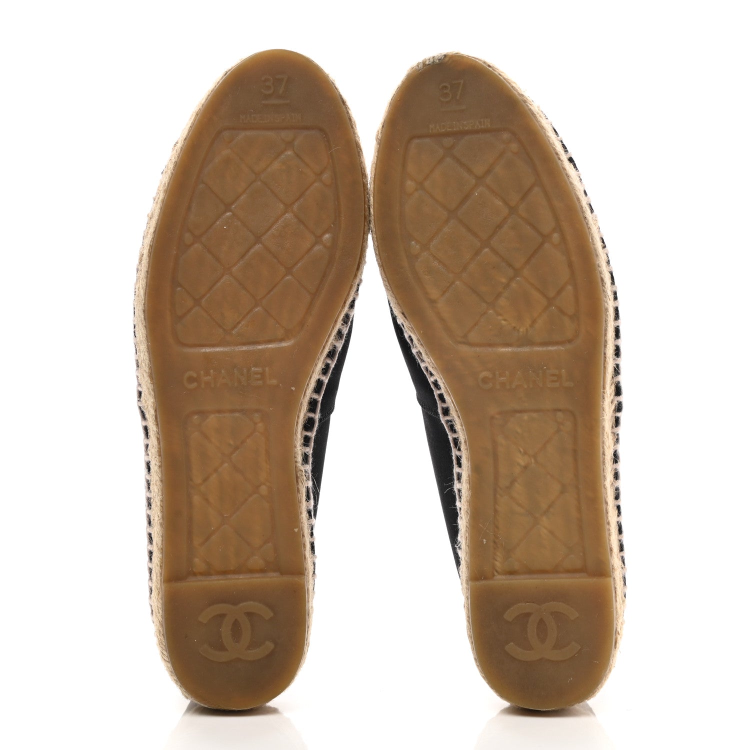 Chanel Satin Grosgrain Espadrilles 37 Black 5 of 10
