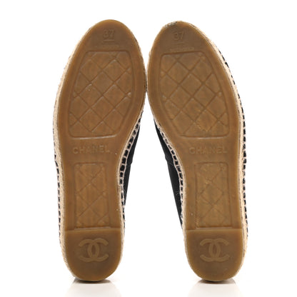 Chanel Satin Grosgrain Espadrilles 37 Black 5 of 10