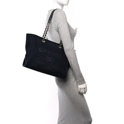 Chanel Mixed Fibers Small Deauville Tote Black 2 of 12