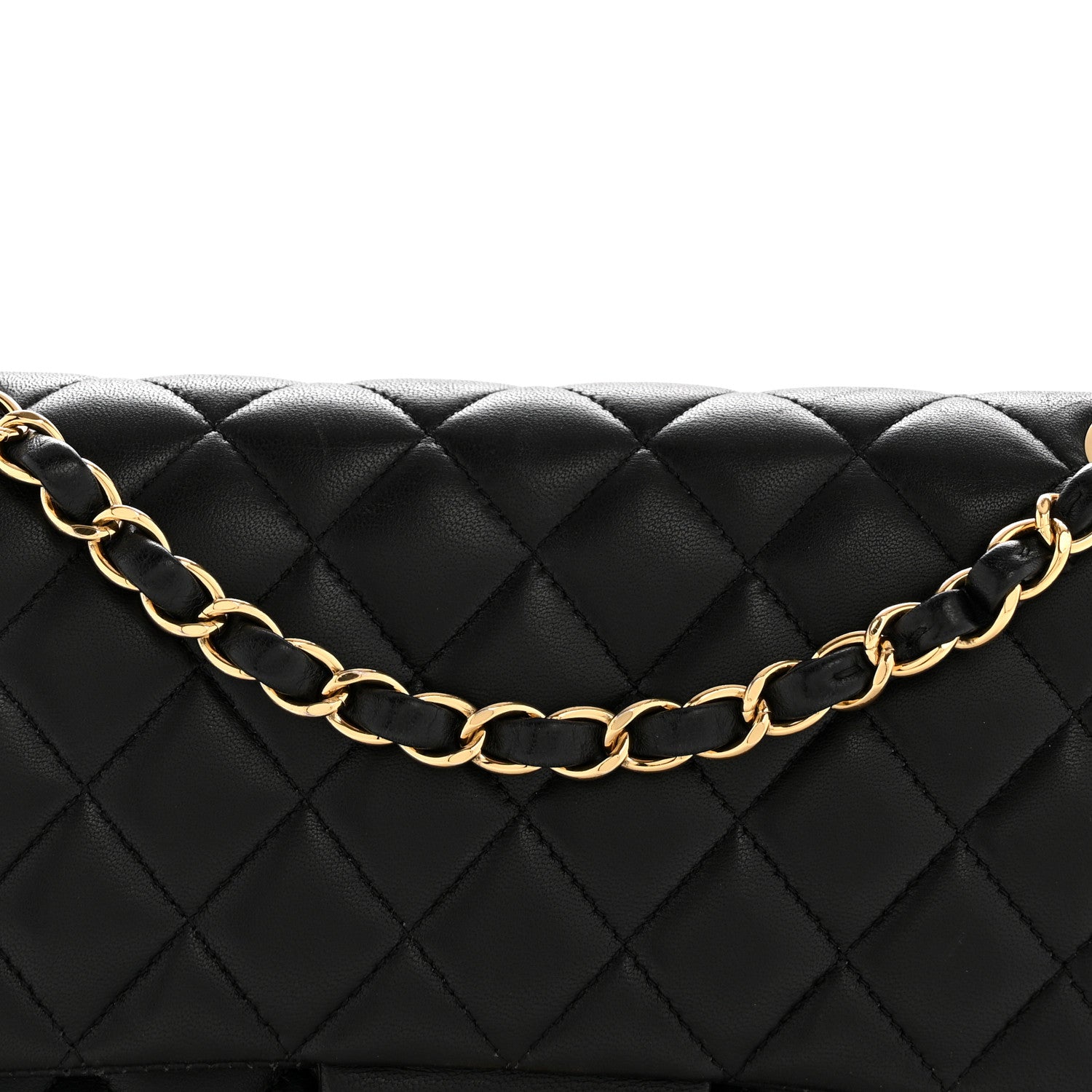 Chanel Lambskin Quilted Medium Double Flap Black 8 of 15