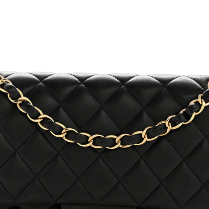 Chanel Lambskin Quilted Medium Double Flap Black 8 of 15