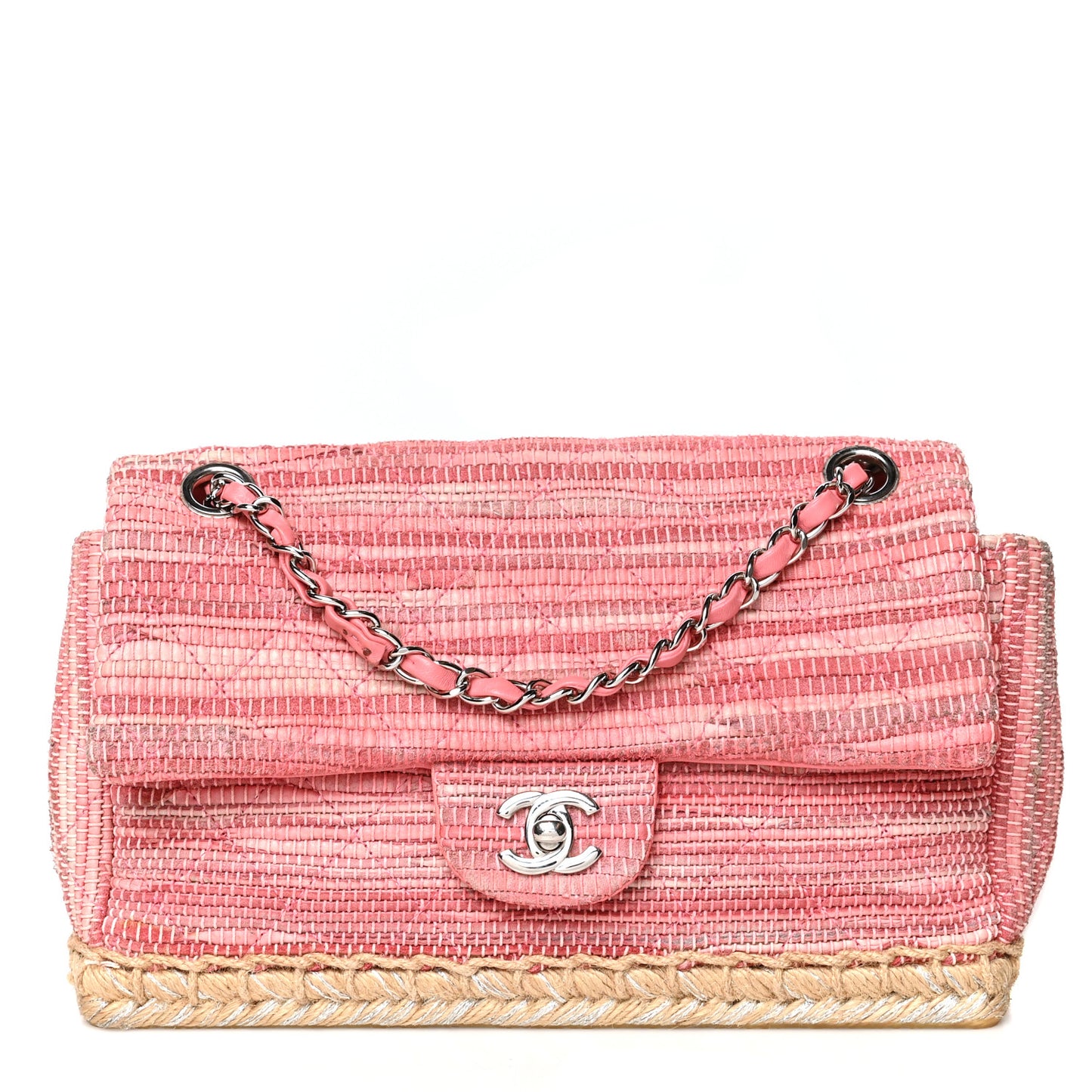 Tweed Single Flap Pink
