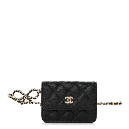 Chanel Caviar Quilted Bow Belt Bag Black 1 of 12