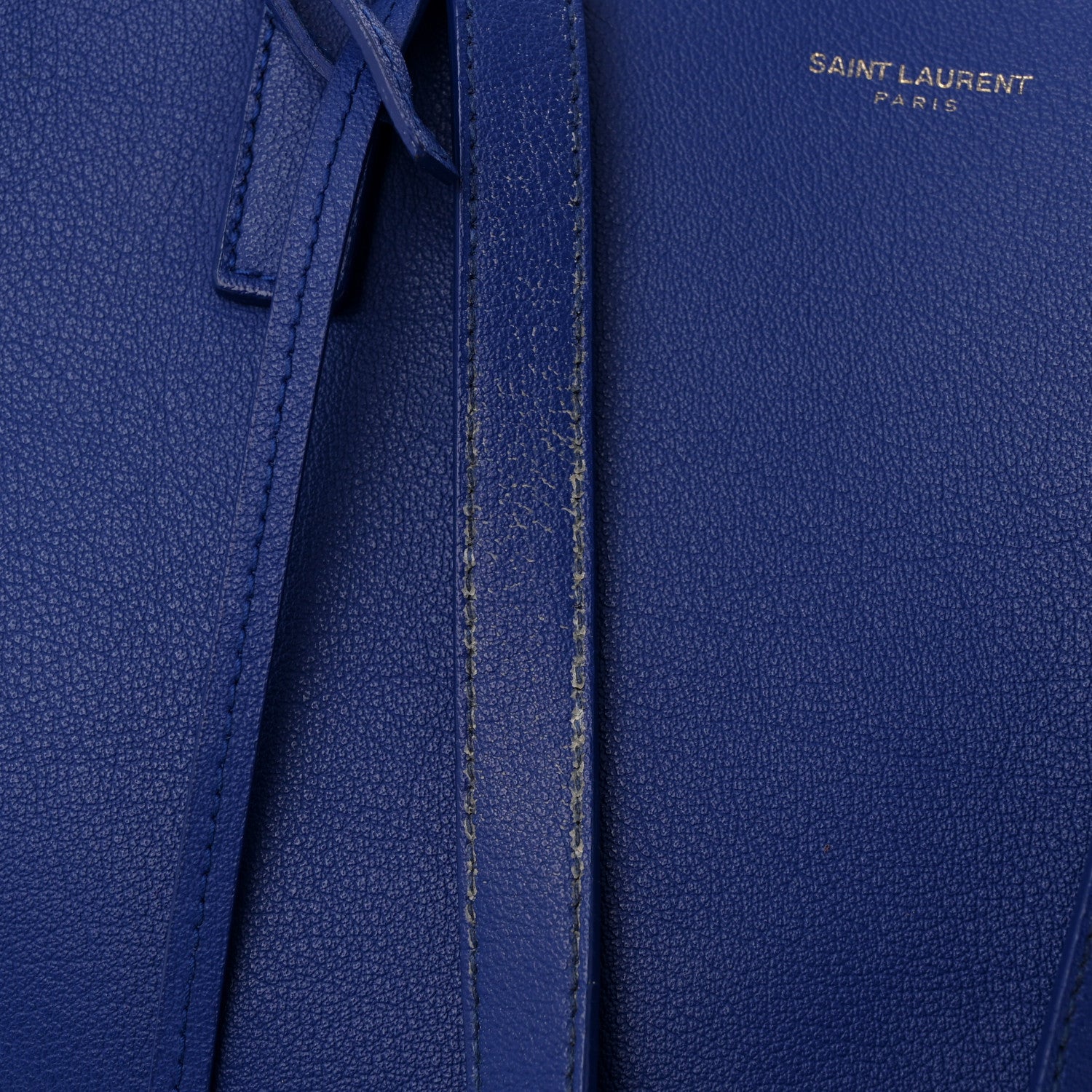 Saint Laurent Calfskin Large Shopping Tote Ultramarine 15 of 16