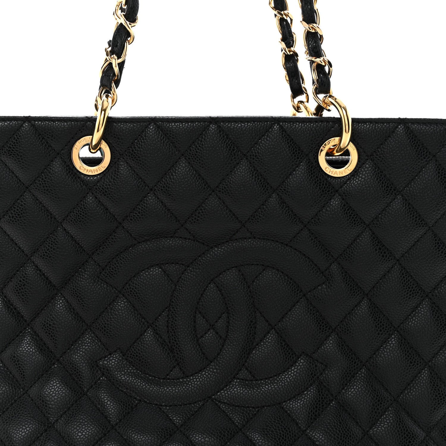Chanel Caviar Quilted Grand Shopping Tote GST Black 8 of 13
