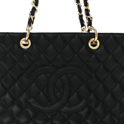 Chanel Caviar Quilted Grand Shopping Tote GST Black 8 of 13