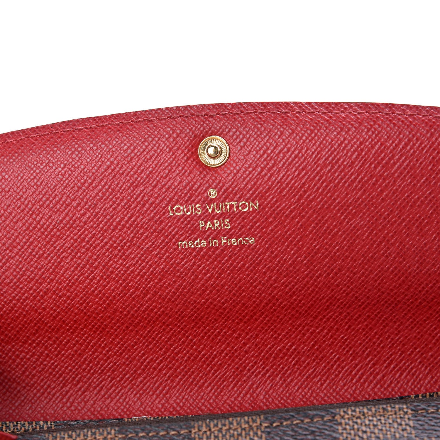 Louis Vuitton Damier Ebene Emilie Wallet Red 6 of 6