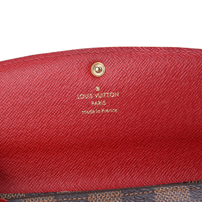 Louis Vuitton Damier Ebene Emilie Wallet Red 6 of 6