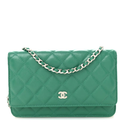 Chanel Caviar Quilted Wallet On Chain WOC Green 1 of 12
