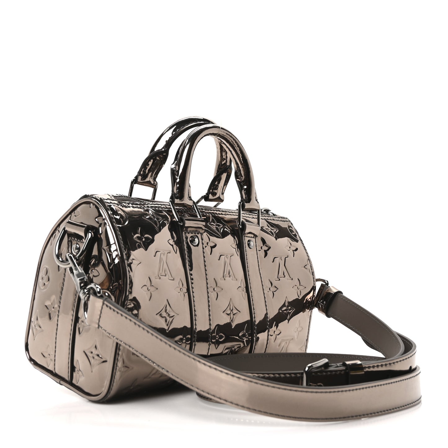 Mirror Monogram Heritage Keepall Bandouliere 25 Gunmetal