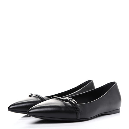 Hermes Calfskin Laura Ballerina Flats 36.5 Black 3 of 9