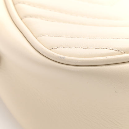 Gucci Calfskin Matelasse Small GG Marmont Chain Shoulder Bag White 10 of 10