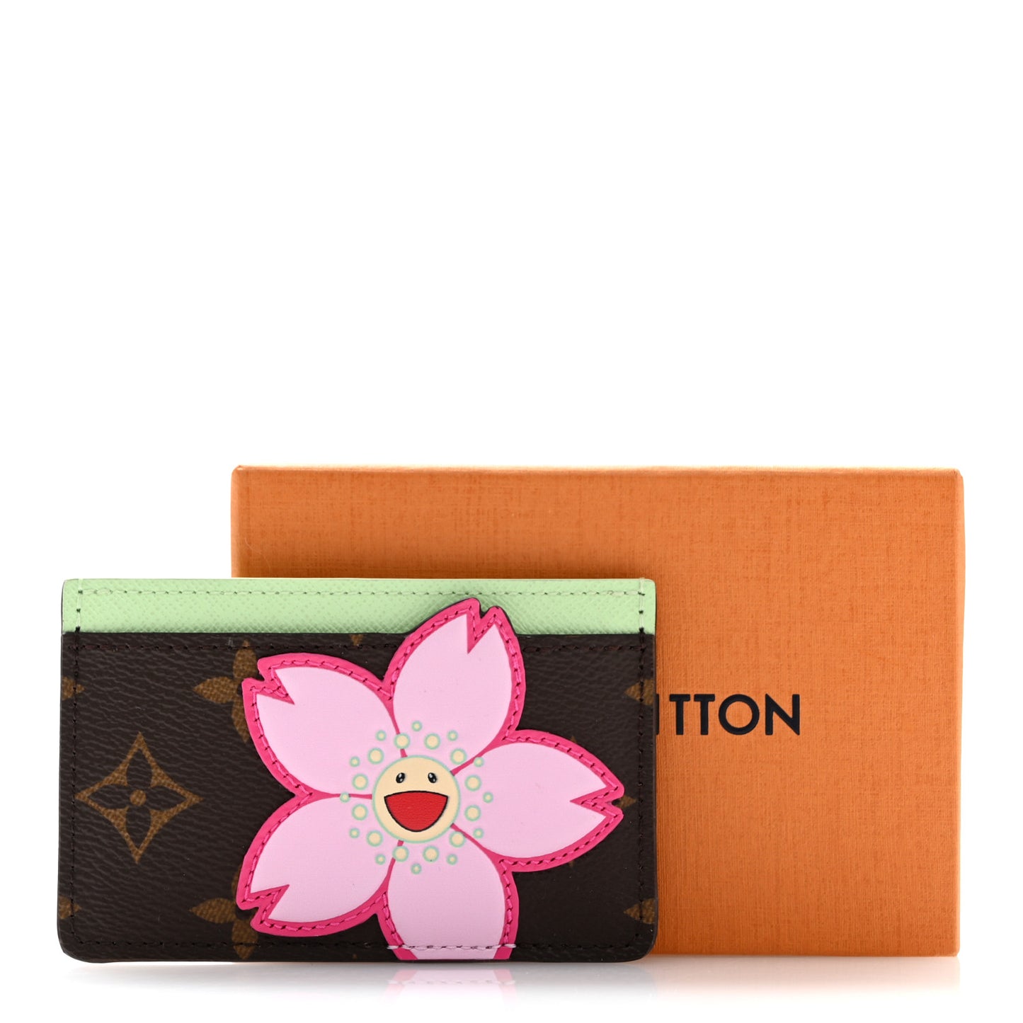 LV X TM Monogram Cherry Blossom Card Holder Sakura Brown
